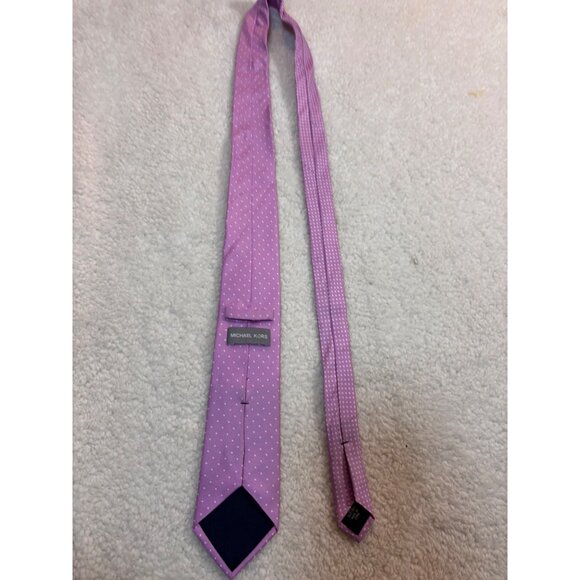 Michael Kors Purple Polka Dot Silk Tie - Picture 4 of 7